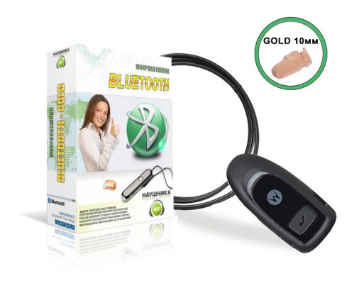 Set Bluetooth Motorola + Micro earpiece "GOLD"